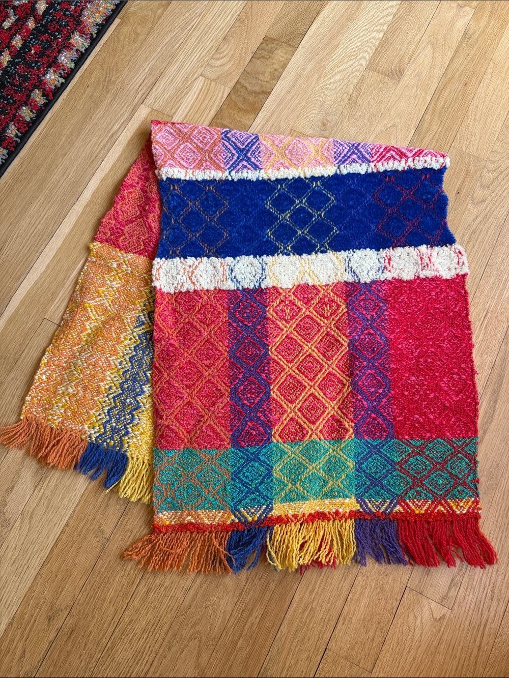 Colorful Handwoven Vintage Table Runner